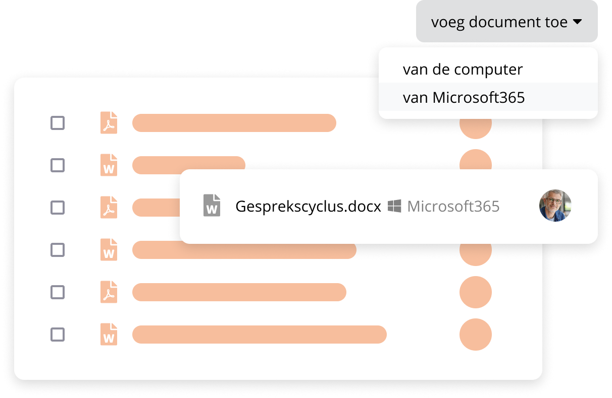 Illustratie van het toevoegen van documenten