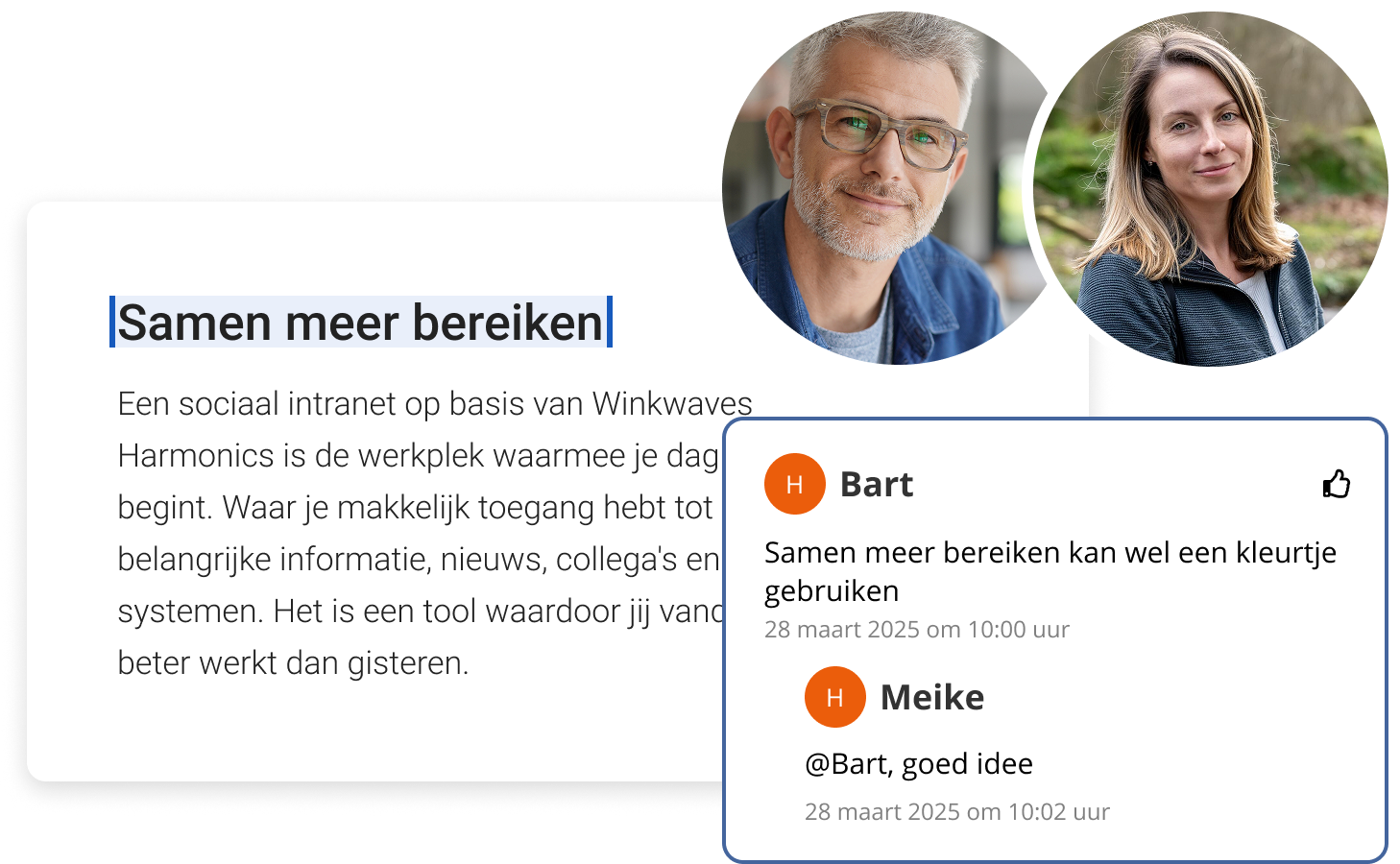 lllustratie van samen werken in een document
