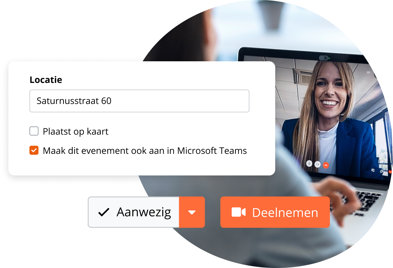 Illustratie van het aanmaken van een evenement