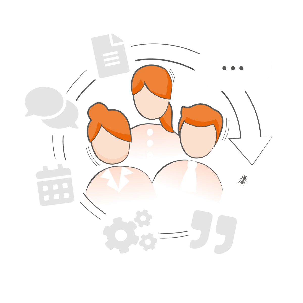 Illustratie organisatie-cyclus